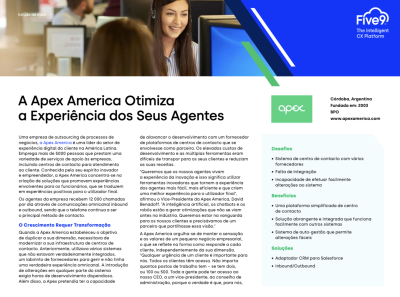 A Apex America Otimiza a Experiência dos Seus Agentes
