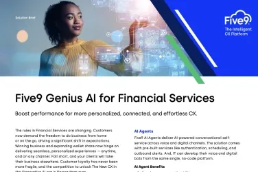 Five9 Solution Brief AI for Financial Services