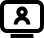 Icon of a person on a screen of a desktop