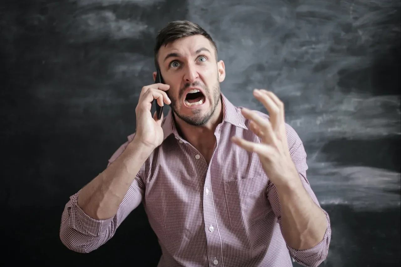 man on phone