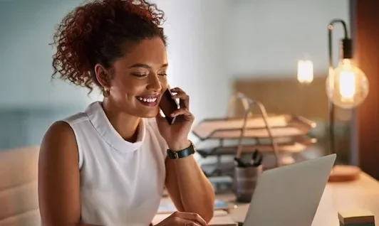A Woman on A Phone