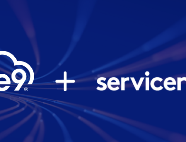 Five9_+_ServiceNow_against_blue_background